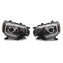 Raxiom TT21850 12-15 Toyota Tacoma Axial Projector Headlights w/ SEQL LED Bar- Blk Housing (Clear Lens)