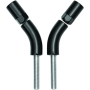 Kuryakyn 1216 Mirror Stem 3in Outward Extenders Black