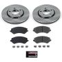 PowerStop SC5244 Semi-Coated Rotor and Low-Dust Ceramic Brake Pad Kit