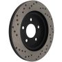 Stoptech 128.61087R 05-10 Ford Mustang V6/4.0L / GT V8/4.6L Cross Drilled Right Rear Rotor