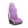 NRG DF-100PP-S Defender Water Resistant Steel Frame Susp. Seat - Purple w/ Pink Trim/Defender Logo/Side Bracket