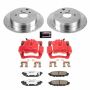PowerStop KC6107-26 Z26 Street Performance Ceramic Brake Pad, Drilled Slotted Rotor, and Caliper Kit