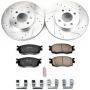 PowerStop K4652 Z23 Daily Driver Carbon-Fiber Ceramic Brake Pad and Drilled & Slotted Rotor Kit