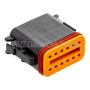 NAMZ DP-12B Deutsch DT Series 12-Wire Plug & Wedgelock - Black (HD 72119-94BK)