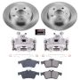 PowerStop KCOE129 OE Stock Replacement Low-Dust Ceramic Brake Pad, Rotor and Caliper Kit