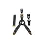 N-Fab Bed Mounted Rapid Tire Strap Universal - Gloss Black - Black Strap