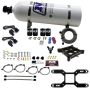 Nitrous Express 66042-15 4150 DUAL STAGE BILLET CROSSBAR, (50-300 & 100-500HP) WITH 15LB BOTTLE.