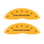 MGP Front set 2 Caliper Covers Engraved Front With out stripes/Dodge Yellow finish black ch