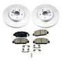 PowerStop CRK8165 Genuine Geomet Coated Rotor and Low-Dust Ceramic Brake Pad Kit