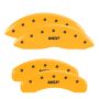 MGP 14005SMGPYL 4 Caliper Covers Engraved Front & Rear  Yellow finish black ch