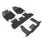 3D MAXpider L1NS14901509 3D MAXider 22-24 Nissan Pathfinder 7-Seat Kagu Black Floor Mat - Row 1/2/3