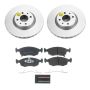 PowerStop ESK7168 Genuine Geomet Coated Rotors, ECE-R90 Brake Pads + Hardware Kit
