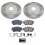 PowerStop SC1704 Semi-Coated Rotor and Low-Dust Ceramic Brake Pad Kit