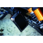 Kuryakyn 3191 Nova Curved Vertical Mount Side License Plate Holder Gloss Black