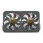 Dual 12-1/8in Lo Profile pusher Fan w/o Controls