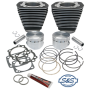 S&S Cycle 91-7702 84-99 BT 96in 3 5/8in Sidewinder Big Bore Cylinder & Piston Kit - Wrinkle Black