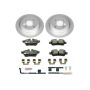 PowerStop ESK6281 Genuine Geomet Coated Rotors, ECE-R90 Brake Pads + Hardware Kit