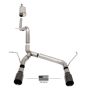 CORSA Performance 21122BLKUSA Corsa 07-18 Jeep Wrangler JKU 3.6L/3.8L 2.75in Sport Cat-Back Exhaust w/ 4in American Flag BlacTips
