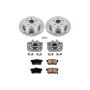 PowerStop KCOE206 OE Stock Replacement Low-Dust Ceramic Brake Pad, Rotor and Caliper Kit