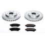 PowerStop K4602 Z23 Daily Driver Carbon-Fiber Ceramic Brake Pad and Drilled & Slotted Rotor Kit