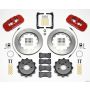 Wilwood 140-12932-R AERO4 Rear Kit 14.25in Red 2008-2009 Pontaic G8 w/Lines