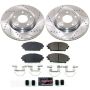 PowerStop K8754 Z23 Daily Driver Carbon-Fiber Ceramic Brake Pad and Drilled & Slotted Rotor Kit