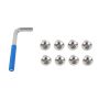 Kentrol 07-18 Jeep Wrangler JK OEM Anti-Theft Door Nuts 4 Door - Polished Silver