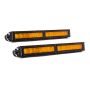 Diode Dynamics DD5045P 12 In LED Light Bar Single Row Straight - Amber Wide (Pair) Stage Series