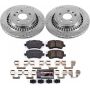 PowerStop K5705 Z23 Daily Driver Carbon-Fiber Ceramic Brake Pad and Drilled & Slotted Rotor Kit