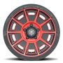 ICON Victory 17x8.5 5x5 -6mm Offset 4.5in BS Satin Black w/Red Tint Wheel