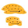 MGP 12192SDD3YL 4 Caliper Covers Engraved Front & Rear With stripes/Dodge Yellow finish black ch