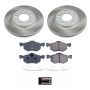 PowerStop SC1930 Semi-Coated Rotor and Low-Dust Ceramic Brake Pad Kit