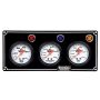 QUICKCAR RACING PRODUCTS QRP61-6711 3 Gauge Panel  OP/WT/OT Black
