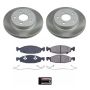 PowerStop SC2147 Semi-Coated Rotor and Low-Dust Ceramic Brake Pad Kit