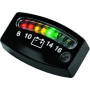 Kuryakyn 4218 LED Battery Gauge Universal Black