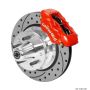 Wilwood 140-15465-DR Forged Dynalite Pro Series Front Brake Kit Red Caliper 11.00in SRP Drilled & Slotted Rotor