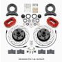 Wilwood 140-13476-DR Forged Dynalite-M Front Kit 11.30in 1 PC Rotor&Hub Drill-Red 1965-1969 Mustang Disc & Drum