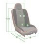 PRP Seats A140110-201-207 PRP Daily Driver High Back Suspension Seat- Black/Orange Vinyl