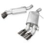 Stainless Works CA16RVMKFLBC 16-21 Camaro SS 3in Legend Factory Connect Axle Back w/Valve - 4in Quad Black Tips