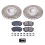 PowerStop SC1232 Semi-Coated Rotor and Low-Dust Ceramic Brake Pad Kit