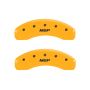 MGP Rear set 2 Caliper Covers Engraved Rear MGP Yellow finish black ch
