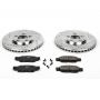 PowerStop K1353 Z23 Daily Driver Carbon-Fiber Ceramic Brake Pad and Drilled & Slotted Rotor Kit