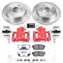 PowerStop KC741-26 Z26 Street Performance Ceramic Brake Pad, Drilled Slotted Rotor, and Caliper Kit