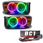 Oracle Lighting 8187-335 2007-2008 Dodge Ram Pre-Assembled LED Halo Headlights - (Black Housing)