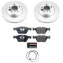 PowerStop ESK5691 Genuine Geomet Coated Rotors, ECE-R90 Brake Pads + Hardware Kit