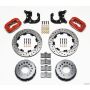 Wilwood 140-3018-DR Forged Dynalite P/S Rear Kit Drilled Red Ford 8.8 w/2.5in Offset-5 Lug
