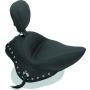 Mustang Motorcycle 79740 Mustang 11-13 Harley Blackline,12-17 Slim/Slim S Wide Touring Solo Seat w/DBR Studs - Black