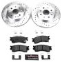 PowerStop K5902 Z23 Daily Driver Carbon-Fiber Ceramic Brake Pad and Drilled & Slotted Rotor Kit