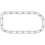 Cometic Gasket C4940 Cometic 81-85 Toyota 22R .062in Fiber Oil Pan Gasket