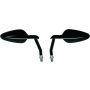 Burly Brand B16-1502B Radar Mirror Set - Black